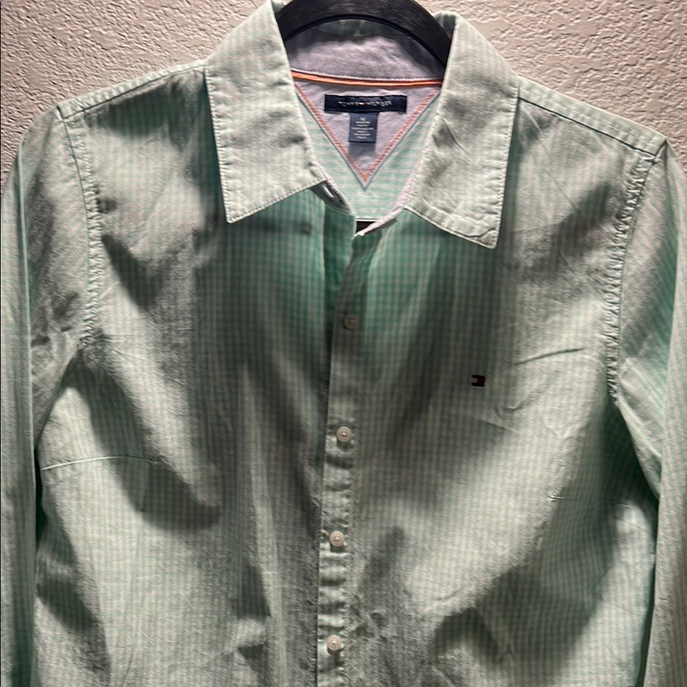 Tommy Hilfiger Green Casual Button Down Shirt - Picture 6 of 6